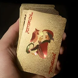 Gold Plated Poker Playing Cards-Pure PVC Table Cards-Golden