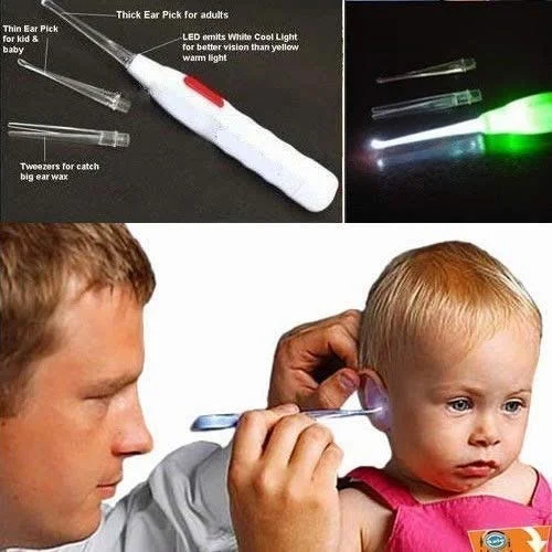 LED Flashlight Earpick for Ear wax remover and cleaner pack of 2