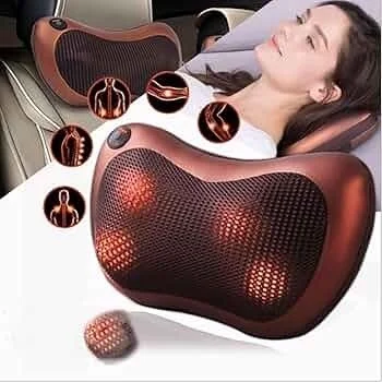 Body Massager Pillow, Electric Massager pillow for Car & Home-Office, Full Body Pain Relief Massager Pillow with 8 Ball (Multicolor)