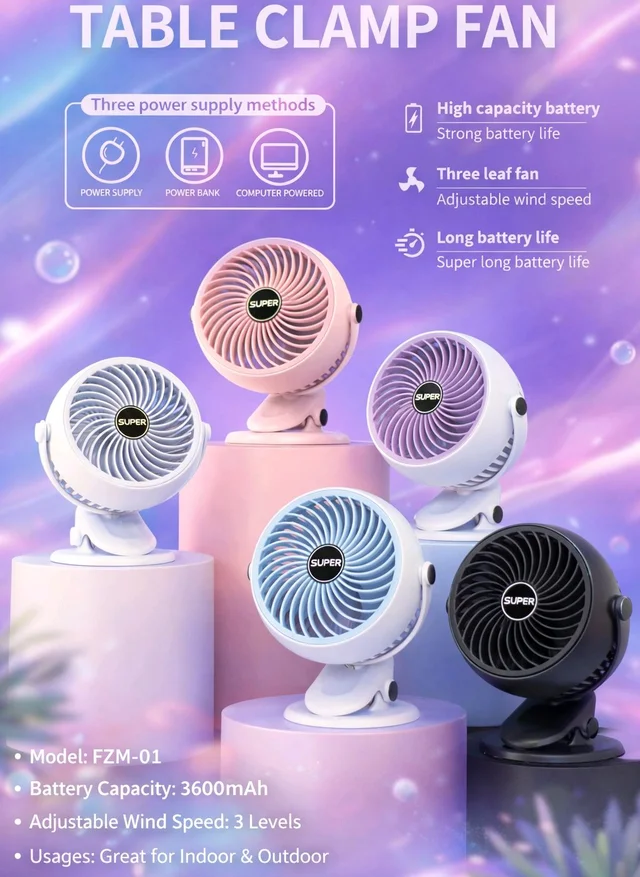 2 In 1 Clamp Fan