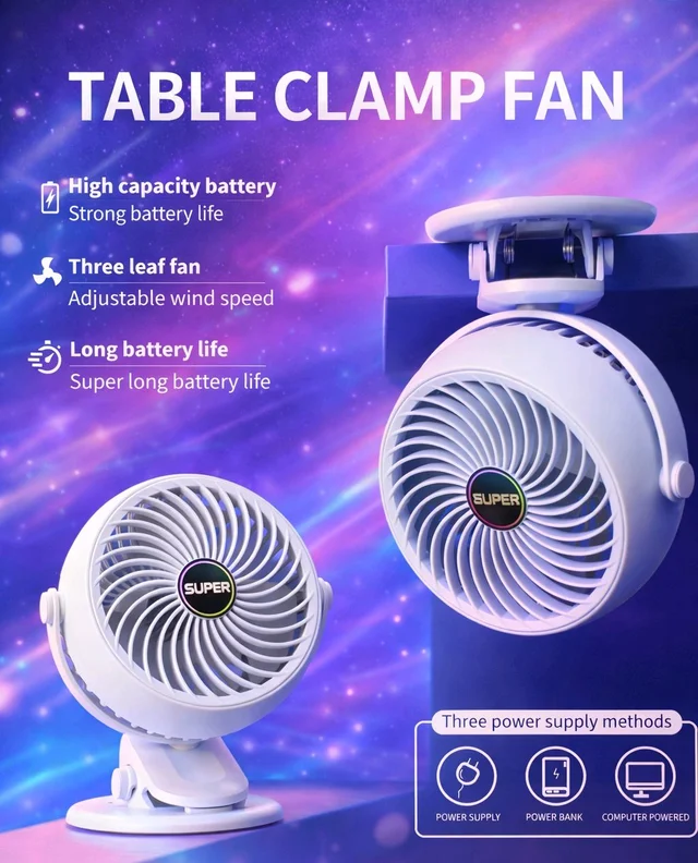 2 In 1 Clamp Fan