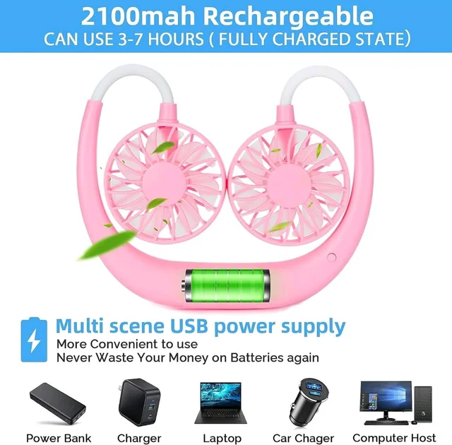 Hand Free Neck Fan