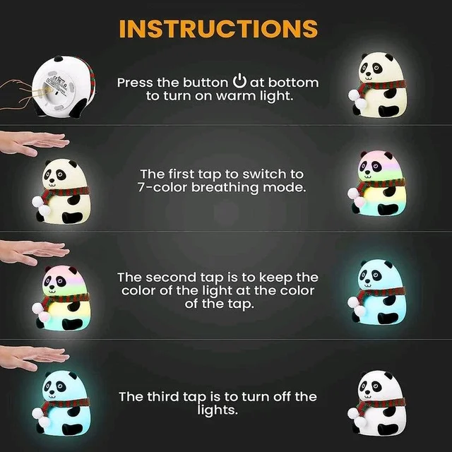 3D Touch Lamp Panda