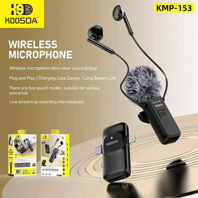 Koosda mic With Earphone Bluetooth Connection