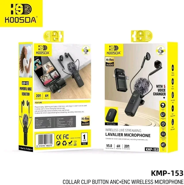 Koosda mic With Earphone Bluetooth Connection