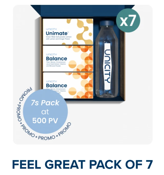 UNICITY FEEL GREAT PACK OF 7