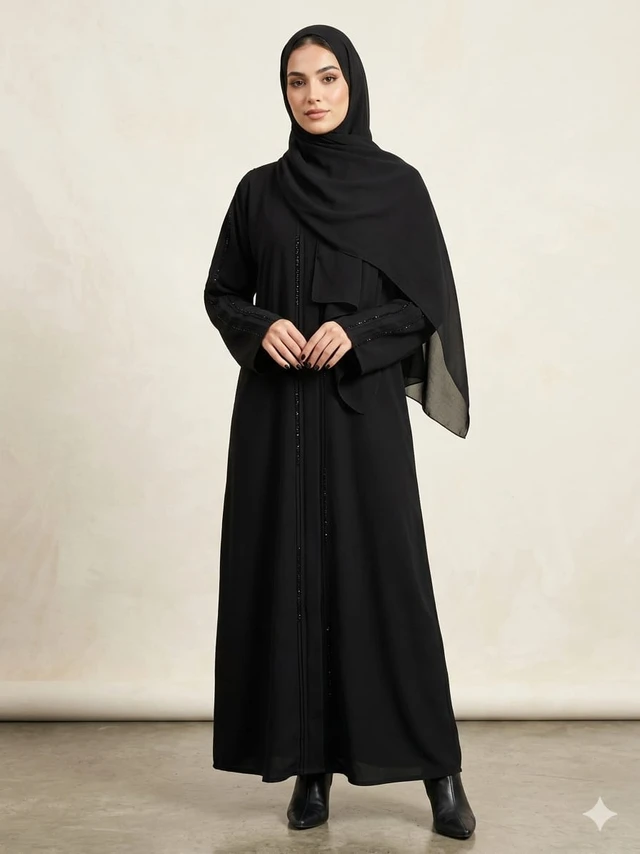 Black Front pleat