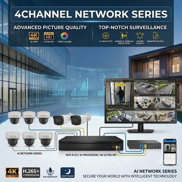4 CHANNEL NETWORK SERIES AI NVR KIT