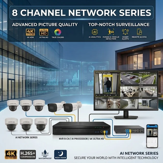 8 CHANNEL NETWORK SERIES AI NVR KIT