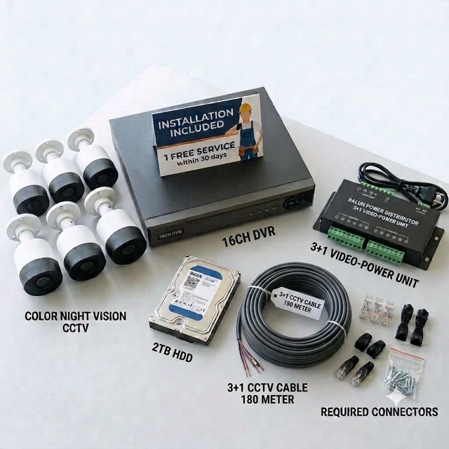 14Z. SURVILLENCE SERIES 16 CHANNEL 2MP DVR KIT WITH 10 HD CCTV