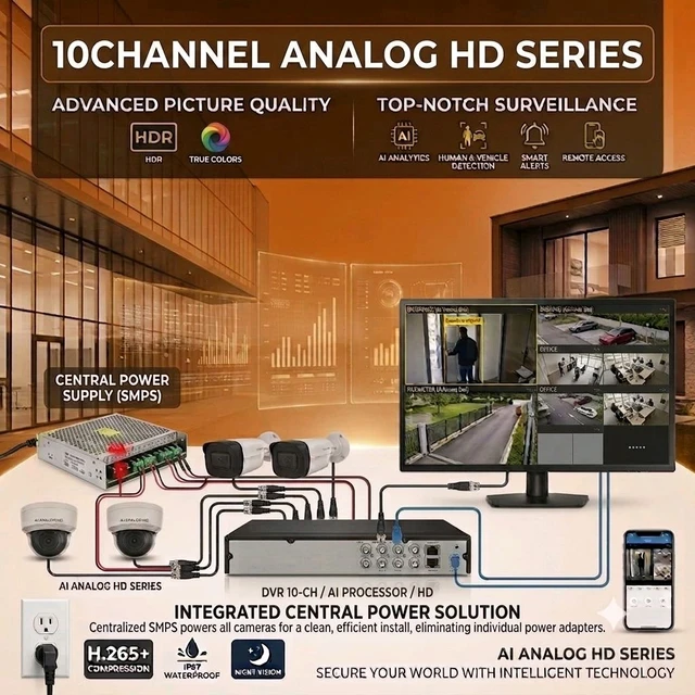 10 CHANNEL SURVEILLANCE SERIES XVR KIT