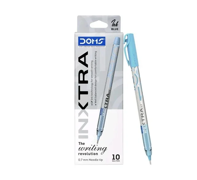 Doms Inxtra Ball Pen (10pc Pack) - Blue