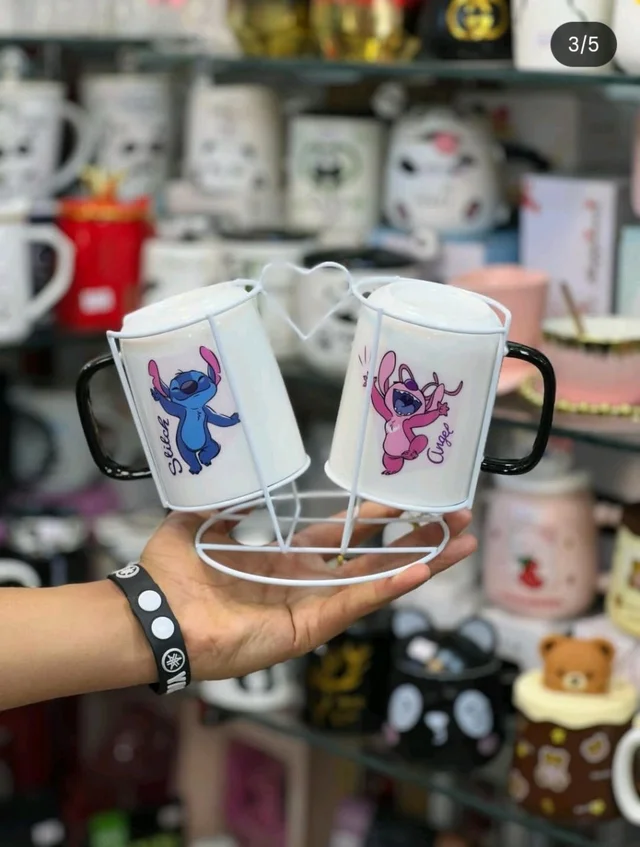 KV-1057-T6 (2PC CERAMIC MUG) LILO AND STITCH COUPLE MUG 