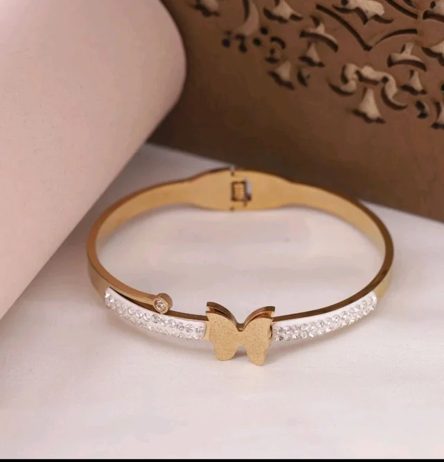 Luxury Butterfly Gold Bracelets Bangles For WomenStainless Steel Jewelry Vogue 