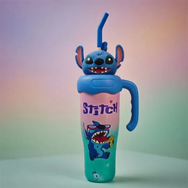 Stainless Steel Stitch 3D Lid Tumbler CuteSipper Bottle, Capacity: 600ml