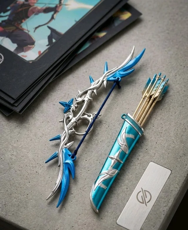 Urban11 Decorative Metal Bow and Arrow Keychain, 23 cm, Mythology-Inspired Collectible