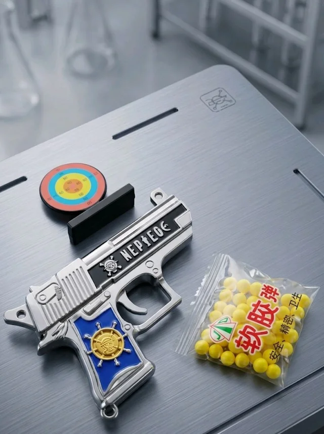 Small gun with bullets and Aim
target