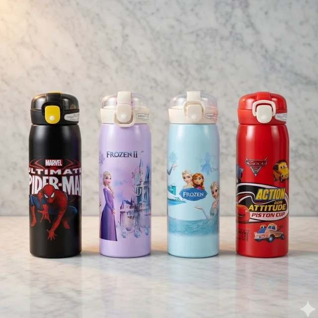 DOUBLE STAINLESS STEEL SIPPER WATER BOTTLE 450ML