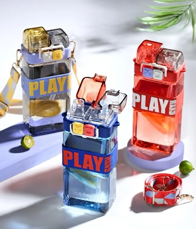 500ml Double Compartment Plastic Sipper Bottle