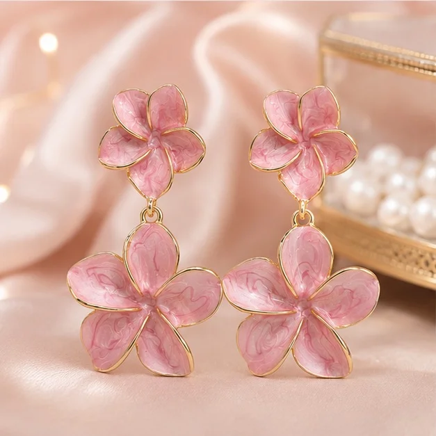 Black Flower Earring 