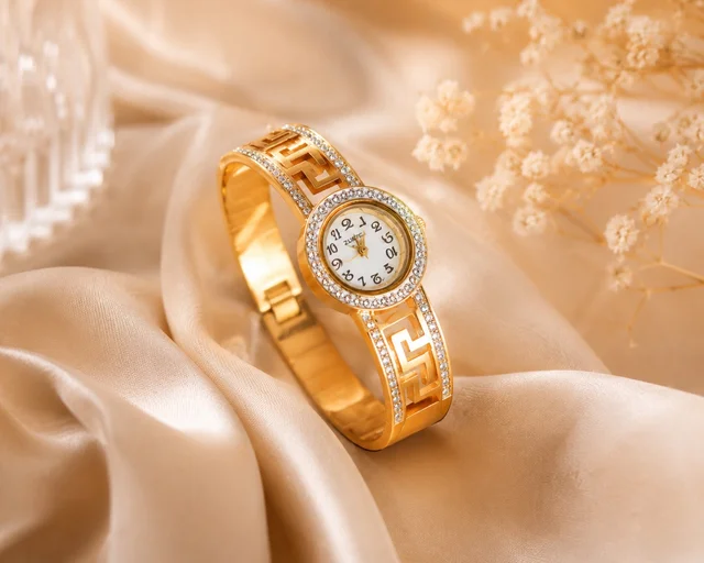 Anti Tarnish Kada Watch With Broad Band 