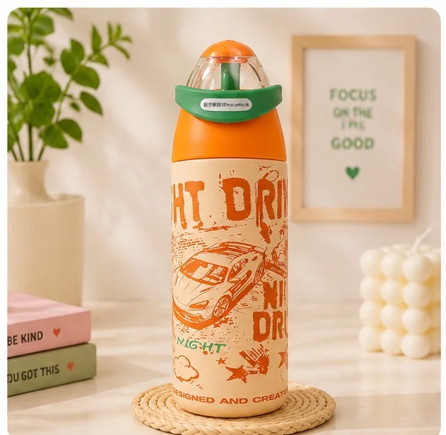 Printed Orange Bottle