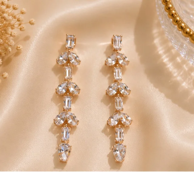 Leaf Diamond Earrings