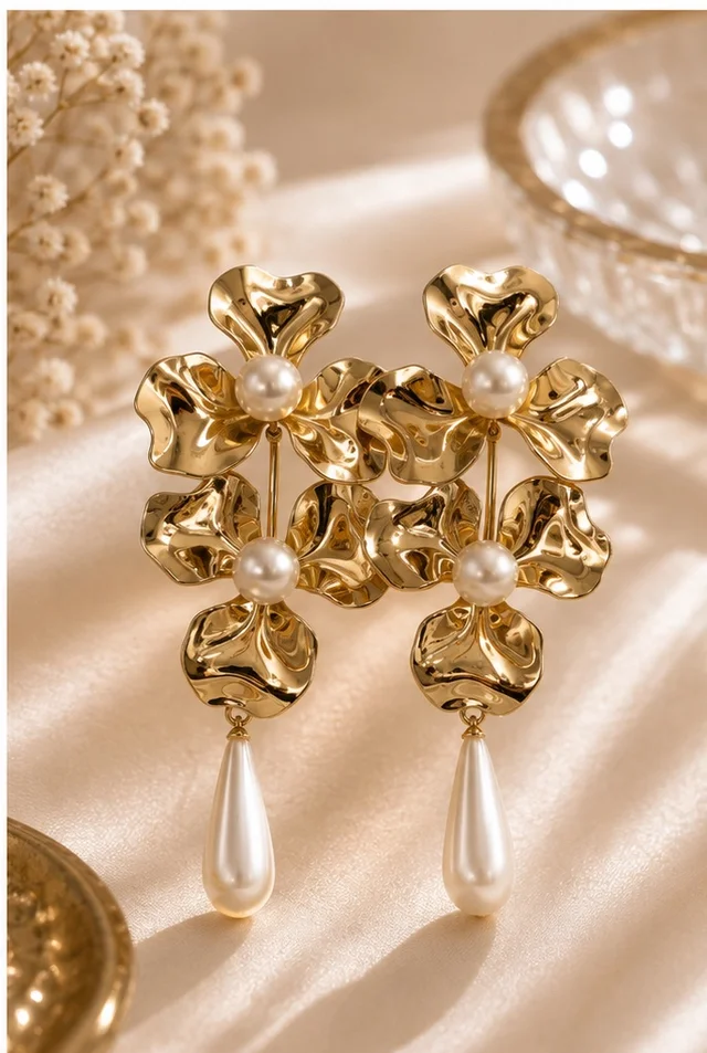 Flowers Attached Earring 