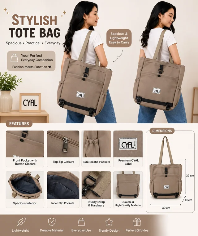 Tote Bag ( Light Brown)