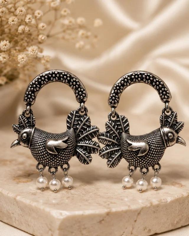 Oxidised Earring
