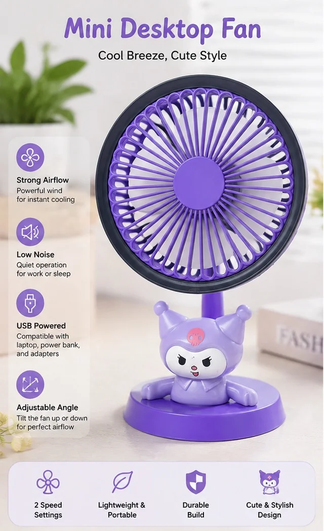Desktop Fan (purple)