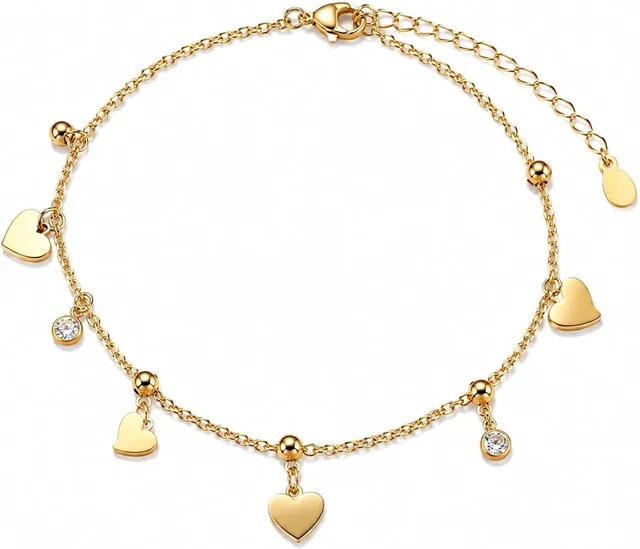2 In 1 Heart With Diamond Bracelet ( Anti Tarnish )