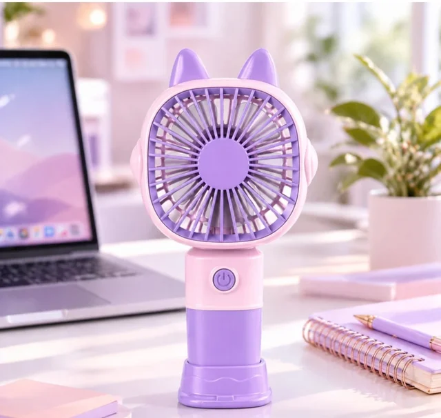 Mini Kitty Fan ( Purple )