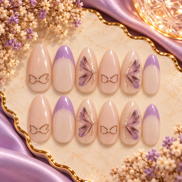 Butterfly Design Pressons Set 