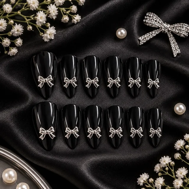 Preety Bow Long Nails