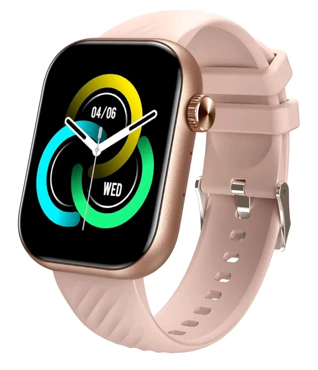 itel Alpha 2 51.05mm (2.01") LCD Display Smart Watch, 480 Nits Brightness, 7 Days Battery Life, Heart Rate & Blood Oxygen Monitoring, IP68 Waterproof with Multisport Modes (Rose Gold)