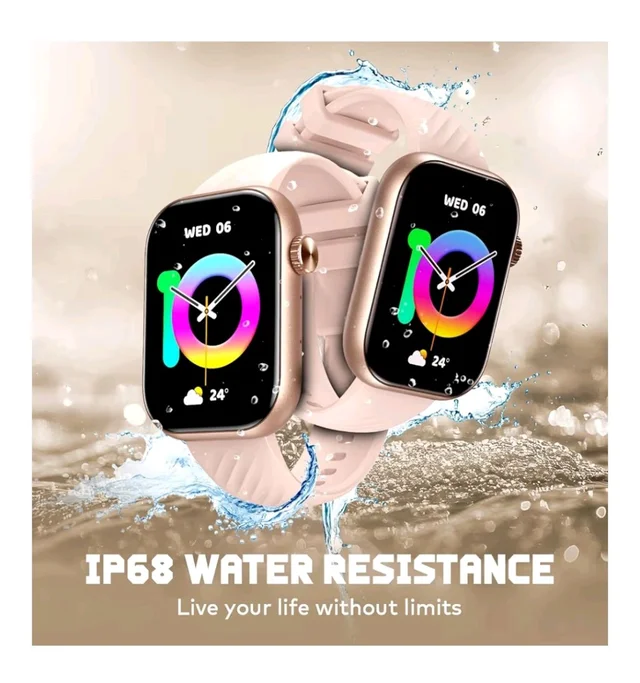 itel Alpha 2 51.05mm (2.01") LCD Display Smart Watch, 480 Nits Brightness, 7 Days Battery Life, Heart Rate & Blood Oxygen Monitoring, IP68 Waterproof with Multisport Modes (Rose Gold)