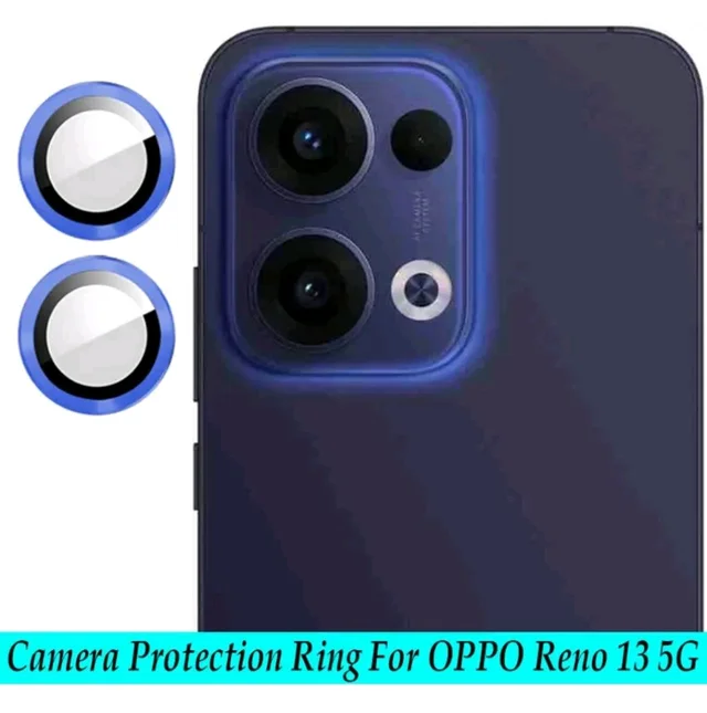 Oppo Reno 14 5G Back Camera Lens Ring Guard Protector Camera Ring Lens Tempered Glass Protector Back (Pack of: 1)