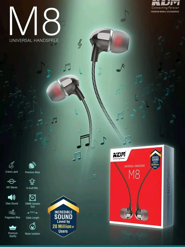 KDM M8 Earphone Best sound Quality 