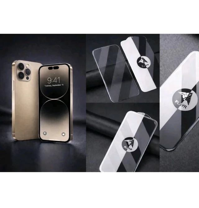  IPHONE 16PRO  FLAYR HIGH QUALITY TEMPERED GLASS WITHOUT BLACK BORDER ON SIDES | FULL CLEAR SCREEN PROTECTOR | 9H HARDNESS | EXPLOSION PROOF | (Pack of 1)