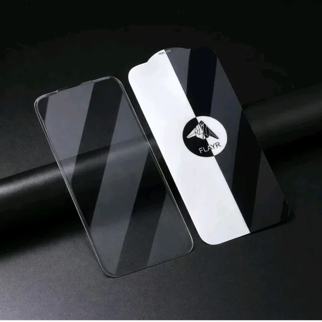 IPHONE 13/14 FLAYR HIGH QUALITY TEMPERED GLASS WITHOUT BLACK BORDER ON SIDES | FULL CLEAR SCREEN PROTECTOR | 9H HARDNESS | EXPLOSION PROOF | (Pack of 1)