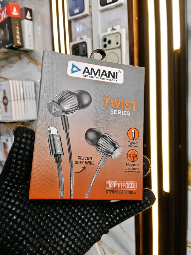 AMANI TYPE C EARPHONE ASP HF T323 HEAVY SOUND QUALITY IN WARRANTY