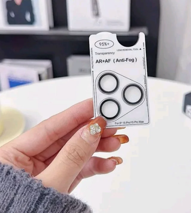 Iphone 15pro/Promax Camera Lens Protection Ring iPhone Series AF+AF Anti-Reflection 3D Radian 9H Metal Aluminum Alloy