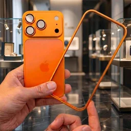 iPhone 16pro To 17promax Converter Premium Quality Ring And Back Body Heavy Material by ROYAL MART - Orange