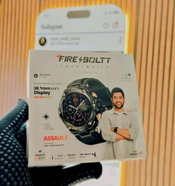 Fire-Boltt Assault Rugged Smartwatch - 1.5" HD Display, Bluetooth Calling, 600mAh Battery, Compass, Heart Rate & SpO2 Monitoring, 7-10 Days Battery Life, Heavy Metal Sports Design - BLACK