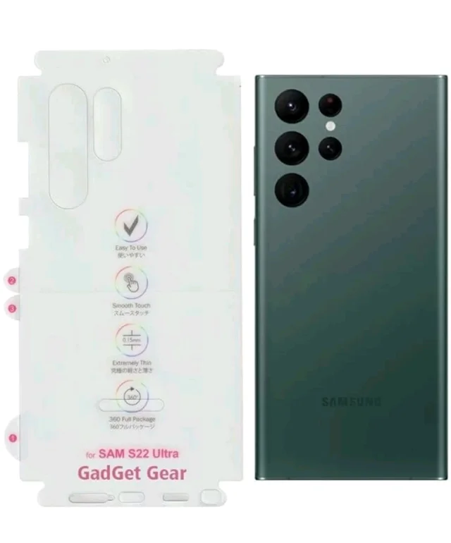Royal Back Screen Guard for Samsung Galaxy S22 ultra membrane with sides protection (Pack of 1)