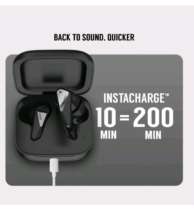 Noise Buds N2 Pro Truly Wireless Earbuds with ANC (Up to 32dB), 70H Playtime, Dual Pairing, InstaCharge (10 Min = 200 Min), Bluetooth v6.0,