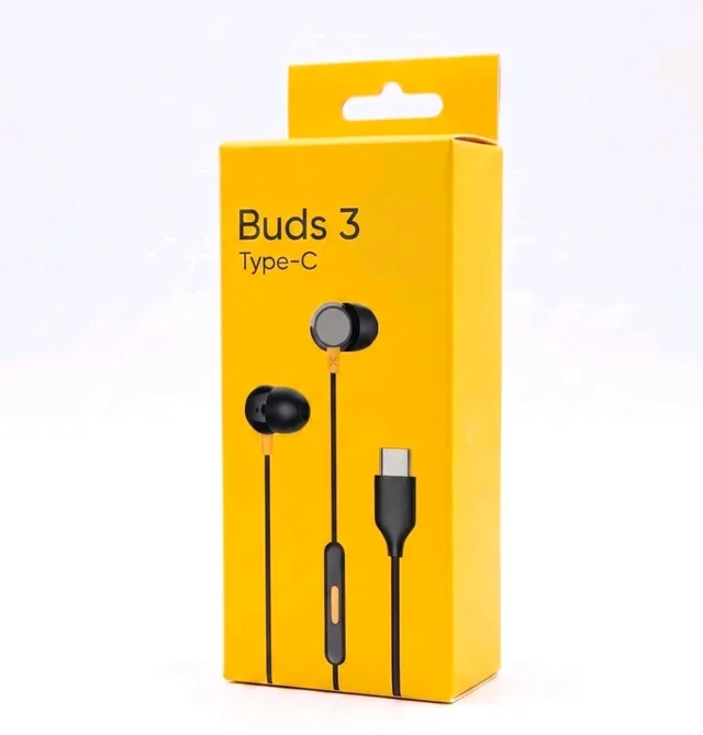Realme [Orginal] Wired Earphones for Realme Wired USB-C Buds 3 - Type-C in-Ear Headphones with Mic, Crystal Clear Sound & Bass