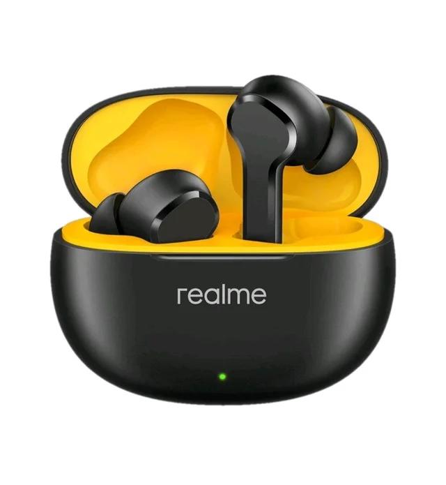 realme Buds T110 (RMA2306) with Al ENC for calls, 38 hours of Playback and Deep Bass Bluetooth Headset (Punk Black, True Wireless)