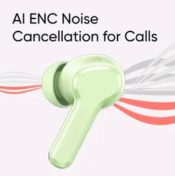 realme Buds T110 (RMA2306) with Al ENC for calls, 38 hours of Playback and Deep Bass Bluetooth Headset (Punk Black, True Wireless)